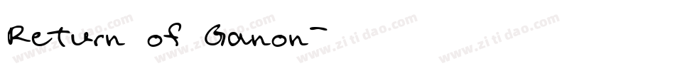 Return of Ganon字体转换
